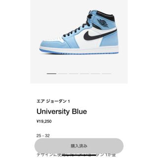 ナイキ(NIKE)の28cm  Nike AIR JORDAN University Blue(スニーカー)