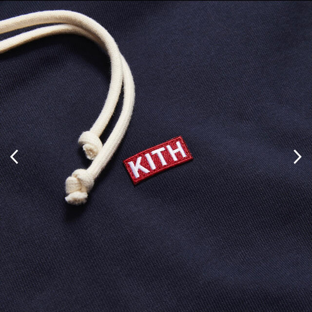 kith ボックスロゴパーカー　ネイビー