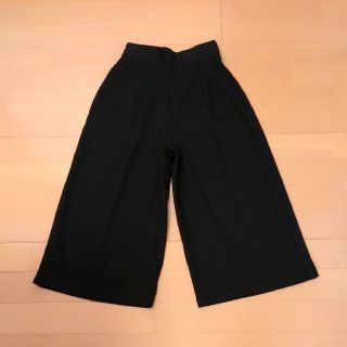 ジーユー(GU)の620円☆  150、GUのブラック ワイドパンツ！(パンツ/スパッツ)