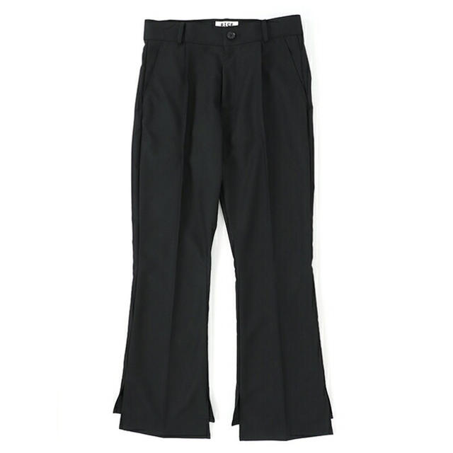 RICE NINE TEN COVER UP TROUSERS 黒　フレアパンツ