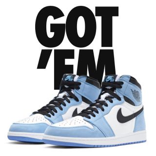 ナイキ(NIKE)のNIKE AIR JORDAN1 university blue  26.0(スニーカー)