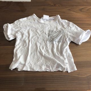 ザラ(ZARA)のZARAの白の半袖ティシャツ(Tシャツ/カットソー)