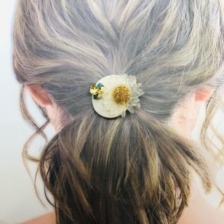 お花ポニーフック(ヘアアクセサリー)