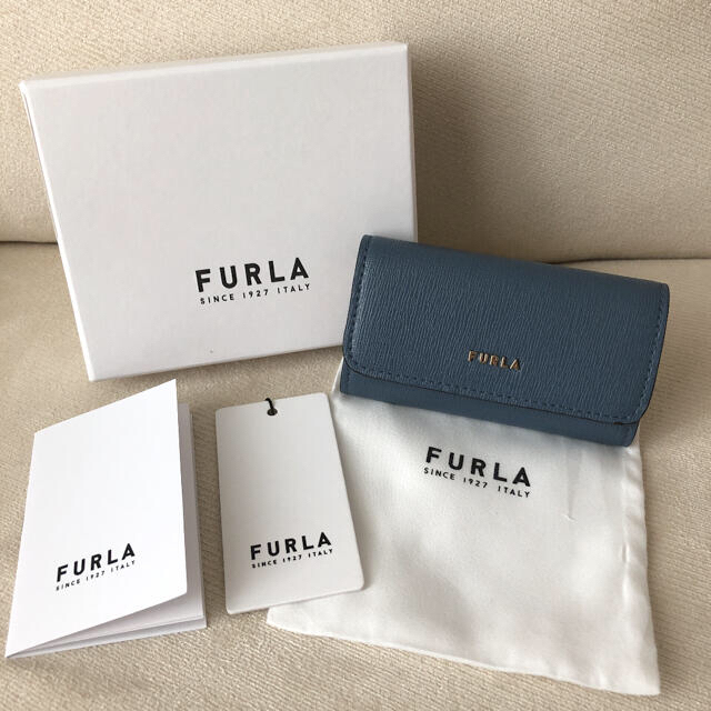 新品 FURLA フルラ 定価13,200円　4連キーケース グリーンベージュ