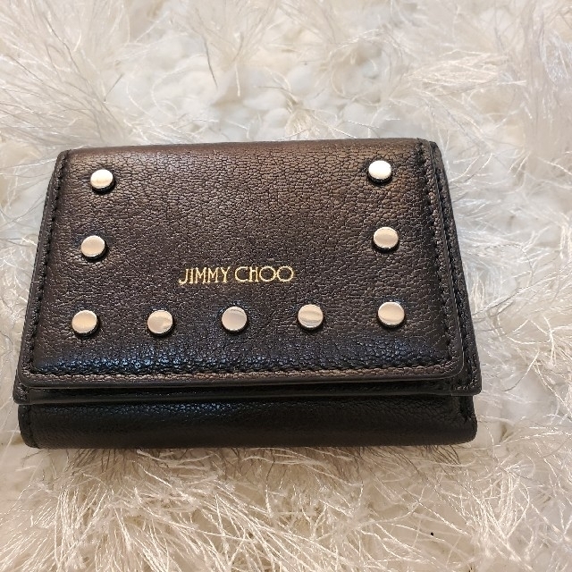 ホック式内側JIMMY CHOO　ジミーチュウ　三つ折り財布