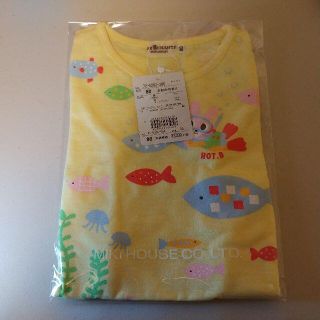 ミキハウス(mikihouse)の【新品・未使用・未開封】ミキハウス　半袖　女の子用　８０サイズ　イエロー(Ｔシャツ)