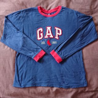 ギャップキッズ(GAP Kids)のGAP ギャップ刺繍 ロゴ ロング Tシャツカットソー 150 刺繍 (Tシャツ/カットソー)