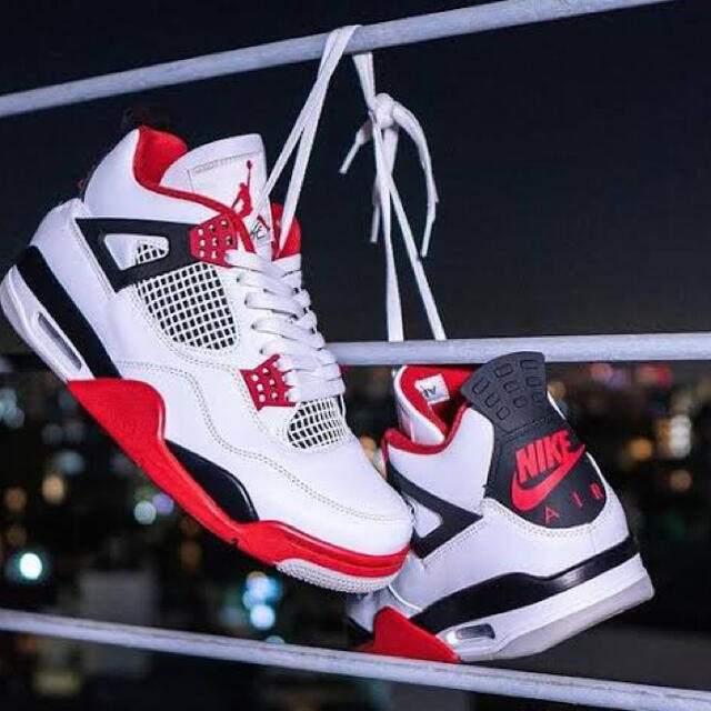 メンズNIKE AIR JORDAN 4 RETRO FIRE RED OG AJ4