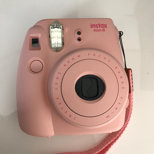  チェキ　instax mini 70専用ケース　ストラップ　茶