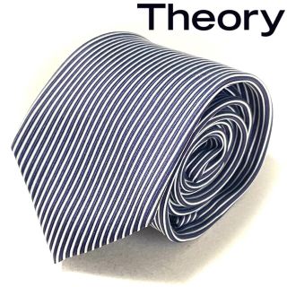 セオリー(theory)の【最高級シルク‼︎日本製!ストライプ‼︎】Theory ブルー　ネクタイ(ネクタイ)