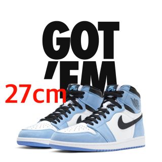 ナイキ(NIKE)のNIKE AIR JORDAN 1 University blue 27.0cm(スニーカー)