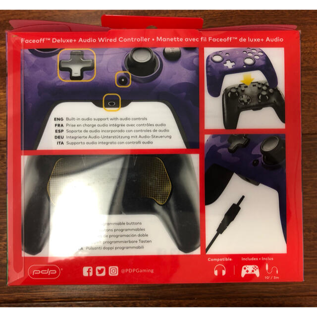 Nintendo Switch(ニンテンドースイッチ)のPDP Nintendo Switch Faceoff Deluxe Audio エンタメ/ホビーのゲームソフト/ゲーム機本体(家庭用ゲームソフト)の商品写真