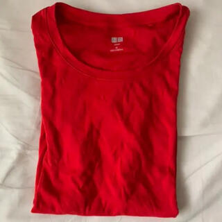 ユニクロ(UNIQLO)のユニクロ Tシャツ　赤(Tシャツ(長袖/七分))