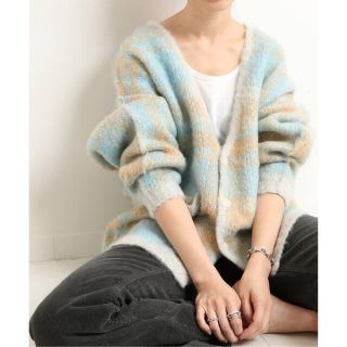 SLOBE IENA - 新品同様♡スローブイエナ♡ モヘヤシャギーチェック柄