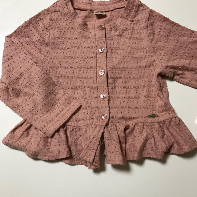 petit main(プティマイン)の美品♡プティマイン　フリルカーディガン　100 キッズ/ベビー/マタニティのキッズ服女の子用(90cm~)(カーディガン)の商品写真