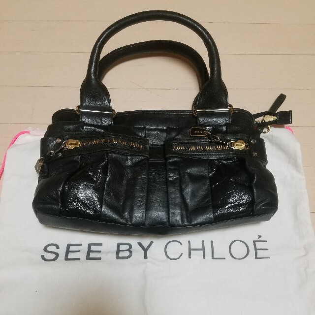 SEE BY CHLOE レザーショルダートートバッグ - ショルダーバッグ