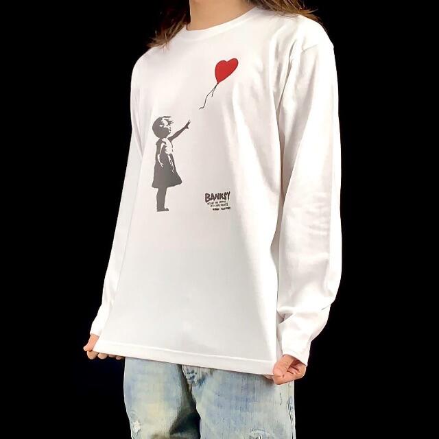 新品 バズる BANKSY 風船と少女 オークション シュレッダー ロンT