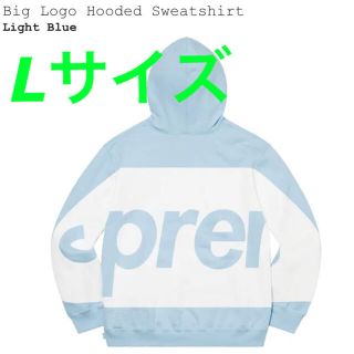 シュプリームSupreme Big Logo Hooded Sweatshirt 水色L