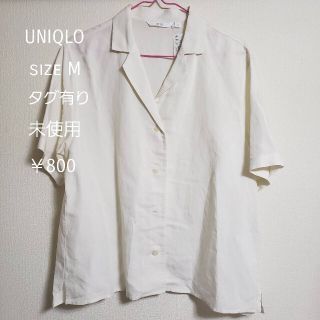 ユニクロ(UNIQLO)のリネンブレンドオープンカラーシャツ(シャツ/ブラウス(半袖/袖なし))