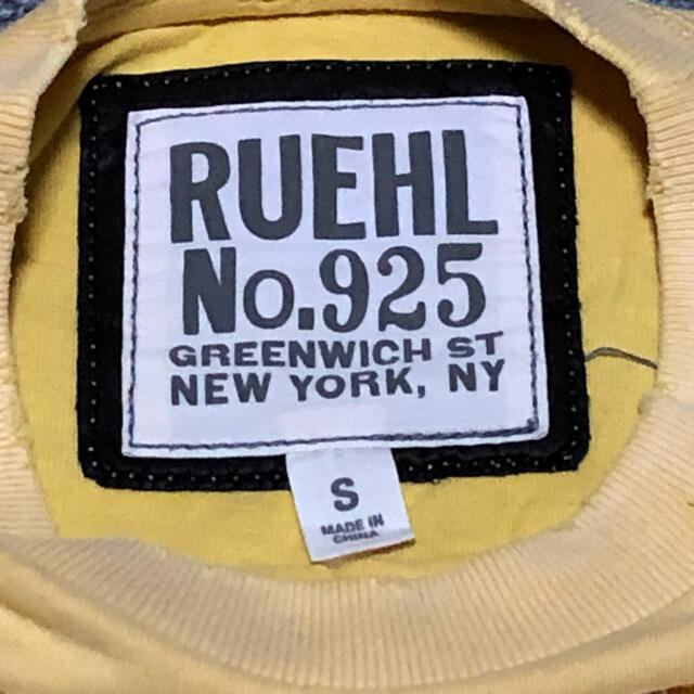 Ruehl No.925(ルールナンバー925)の★美品！Ruehl no.925 ヴィンテージTシャツ！イエロー S メンズのトップス(Tシャツ/カットソー(半袖/袖なし))の商品写真