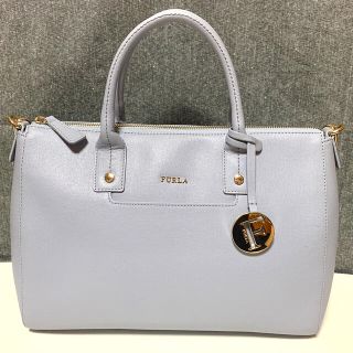 フルラ(Furla)のsakichi様専用 FURLA ハンドバック ロゴチャーム付き ブルー (ハンドバッグ)