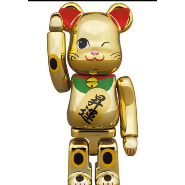 BE@RBRICK ベアブリック 招き猫 昇運 弐 金メッキ 100％ エンタメ/ホビーのおもちゃ/ぬいぐるみ(その他)の商品写真