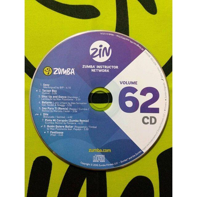 ZUMBA　ズンバ　ZIN62　CD＆DVD　インストラクター専用