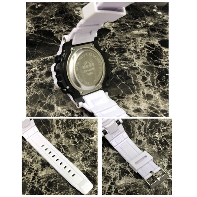 スポーツ腕時計　LED デジタル 腕時計 ミリタリー　耐久性 スポーツ  白 メンズの時計(腕時計(デジタル))の商品写真