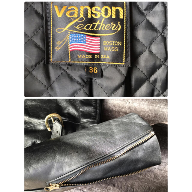 VANSON(バンソン)のvanson バンソンシングルライダース　稀少サイズ36 メンズのジャケット/アウター(ライダースジャケット)の商品写真
