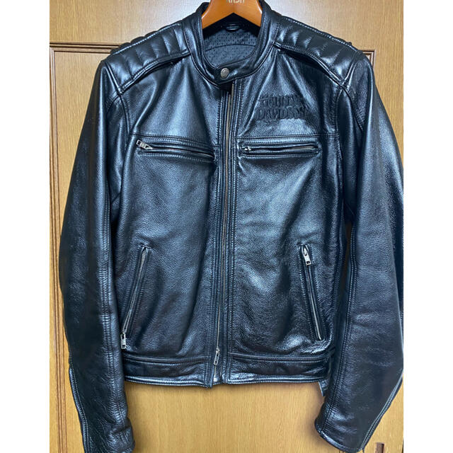 Harley Davidson(ハーレーダビッドソン)のハーレーダビットソン　 スカル　 革ジャン メンズのジャケット/アウター(ライダースジャケット)の商品写真