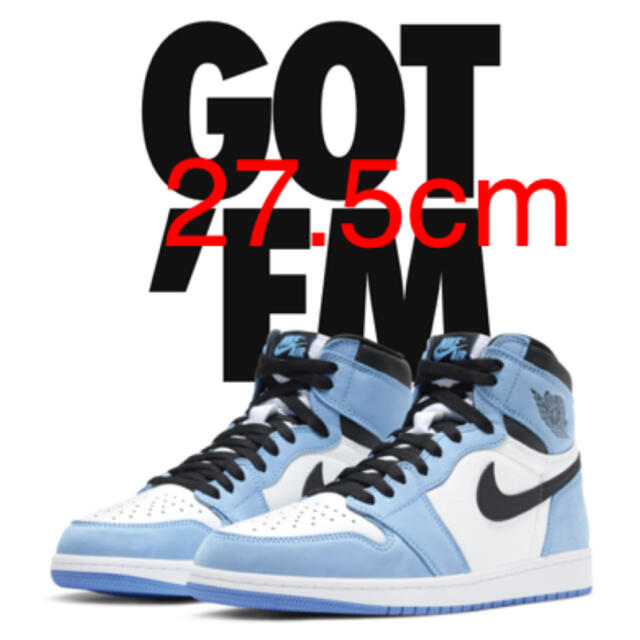 NIKE AIR JORDAN 1 RETRO HIGH BLUE 27.5cm靴/シューズ