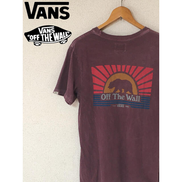 VANS(ヴァンズ)のvans ポケT パープル　ベアー　カリフォルニアベアー　 メンズのトップス(Tシャツ/カットソー(半袖/袖なし))の商品写真