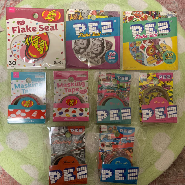 ダイソー Pez Jelly Belly マスキングテープ フレークシールの通販 By ぺぺこ S Shop ラクマ