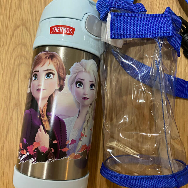 アナと雪の女王ストロータイプの水筒（THERMOS） キッズ/ベビー/マタニティの授乳/お食事用品(水筒)の商品写真
