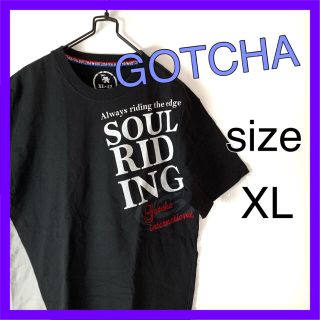 GOTCHA Tシャツ 黒 メンズ gotcha ティーシャツ(Tシャツ/カットソー(半袖/袖なし))