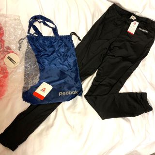 リーボック(Reebok)のReebok リーボック　スパッツ　ロングパンツ　シューズケース　スポーツウェア(ウェア)