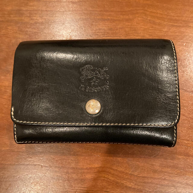 【週末限定値引】イルビゾンテの黒財布(白ステッチ)
