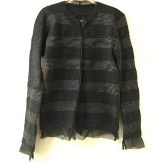 サカイ(sacai)の【美品】sacai カシミア混チュールカーデ(カーディガン)