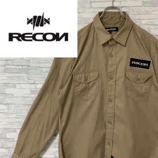 リーコン(RECON)のRECON リーコン　ワークシャツ　後面刺繍　ゆるダボ　カーキ　XL(シャツ)