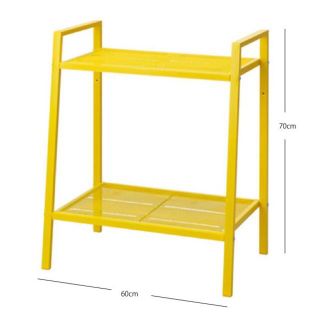 イケア(IKEA)のK様専用【未使用】IKEA　レールベリ　2段　黄色(棚/ラック/タンス)