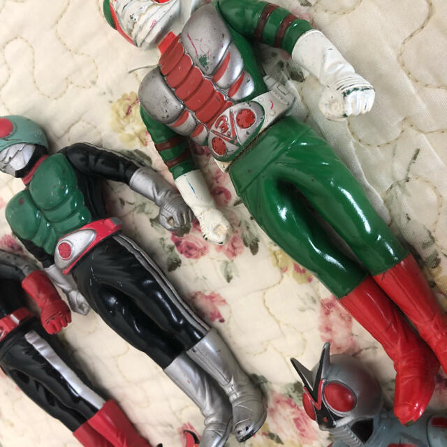 ☆当時物☆仮面ライダー☆フィギュア☆ソフビ人形 7人ライダーの ☆当時物☆仮面ライダー☆フィギュア☆ソフビ人形 7人ライダーの