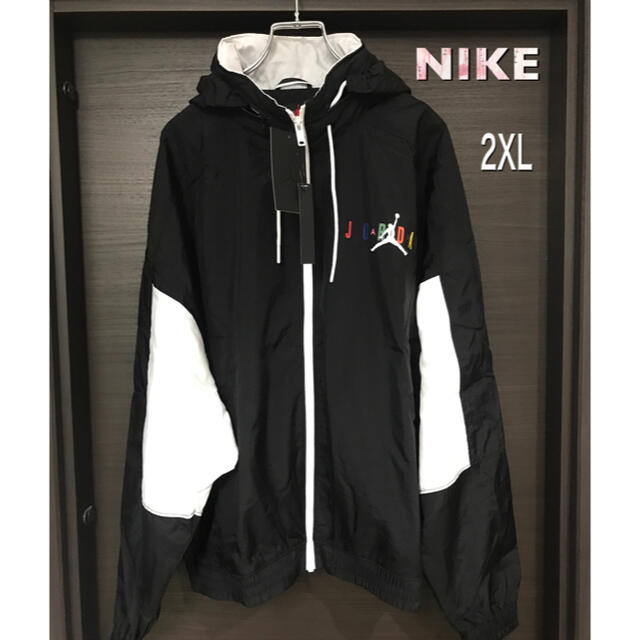 NIKE(ナイキ)のNIKE ジョーダンナイロンジャケット黒2XL 新品 メンズのジャケット/アウター(ナイロンジャケット)の商品写真