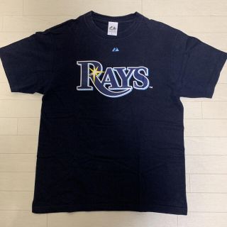 マジェスティック(Majestic)の【古着】 MLB  RAYS タンパベイレイズ Tシャツ 松井秀喜 L 紺(スポーツ選手)