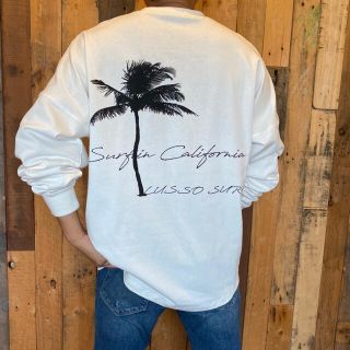 ルーカ(RVCA)の春のストリート系☆LUSSO SURF パームツリーロンT スウェット　M(Tシャツ/カットソー(七分/長袖))