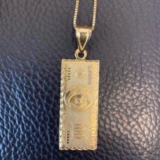 シュプリーム(Supreme)のSupreme 100 Dollar Bill Gold Pendant  破格(ネックレス)