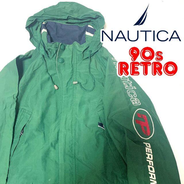 NAUTICA   s ノーティカ グリーン ナイロンジャケット L NAUTICA の