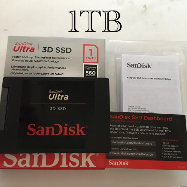 SanDisk(サンディスク)のsandisk ultra 3D SSD SDSSH3-1T00-G25 スマホ/家電/カメラのPC/タブレット(PCパーツ)の商品写真