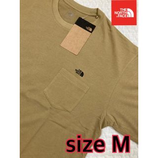 ザノースフェイス(THE NORTH FACE)の【新品】ノースフェイス　ポケットTシャツ　ケルプタン　ベージュ　M(Tシャツ/カットソー(半袖/袖なし))