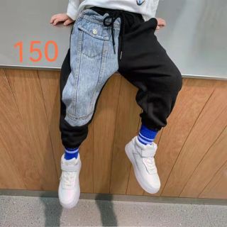 KTDA008春秋子供服 キッズ ジュニア ゆったり   デニムデザイン ズボン(パンツ/スパッツ)