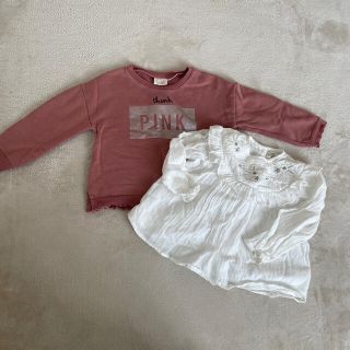 ザラキッズ(ZARA KIDS)のzaraベビー　トップス2枚セット(トレーナー)